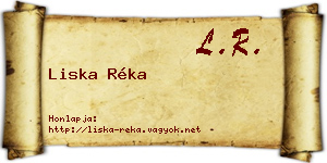 Liska Réka névjegykártya